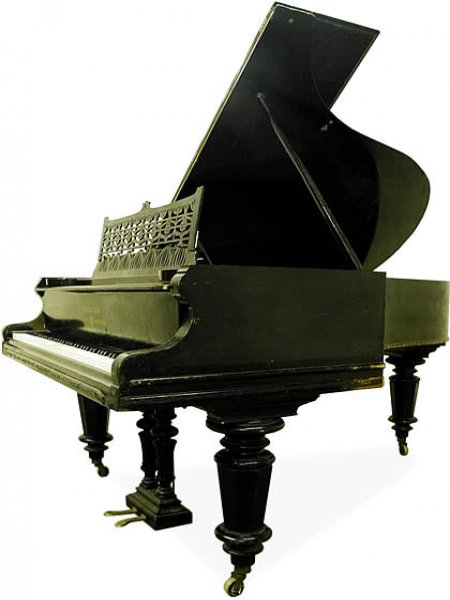 Unrestored Bechstein grand piano